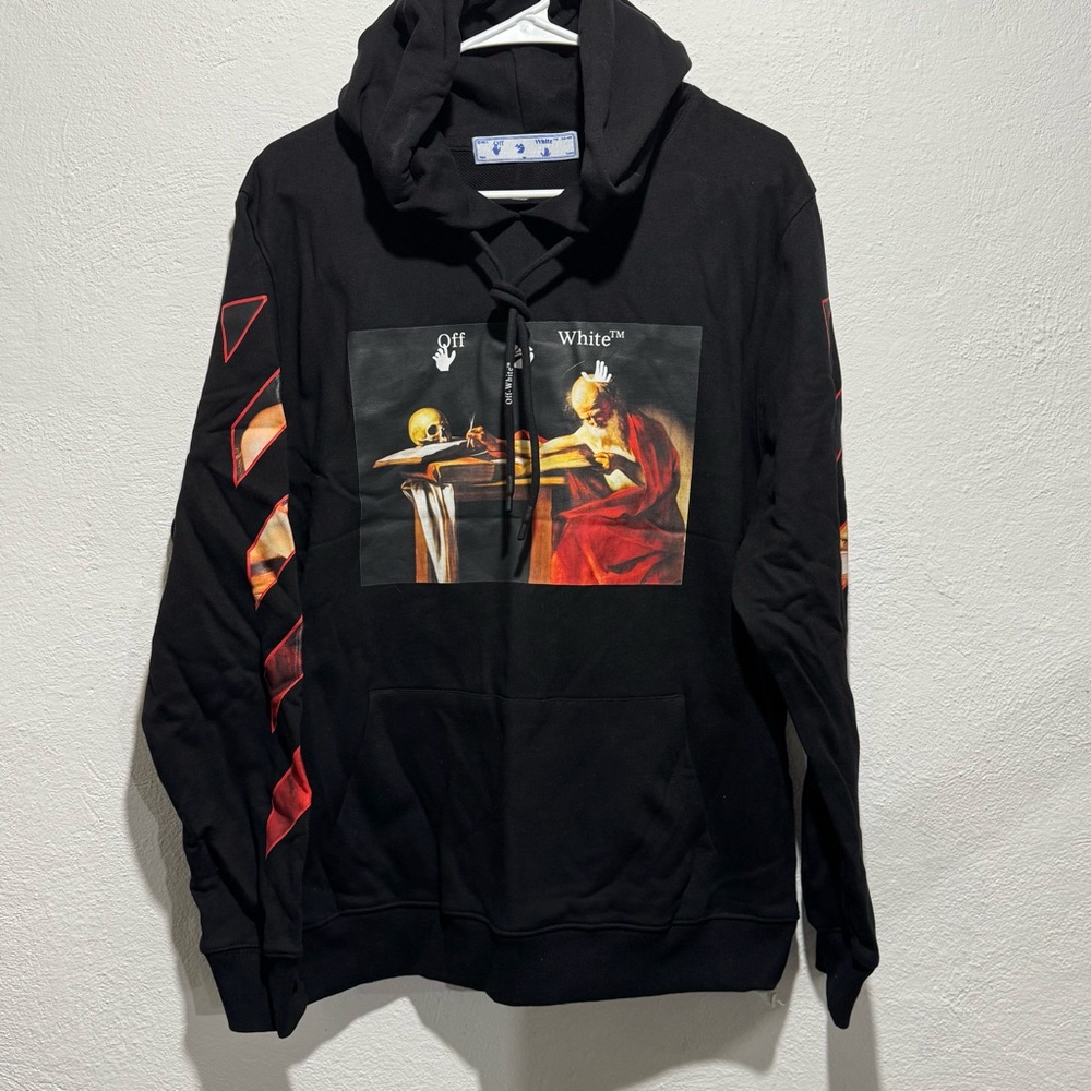 Off-White Black Graphic Hoodie M NEW